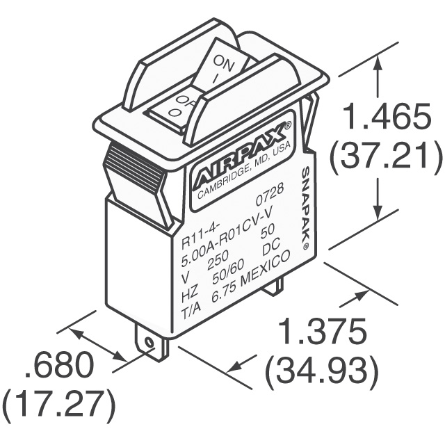 SNAPAK® Series Sensata Technologies/Airpax Circuit Breakers